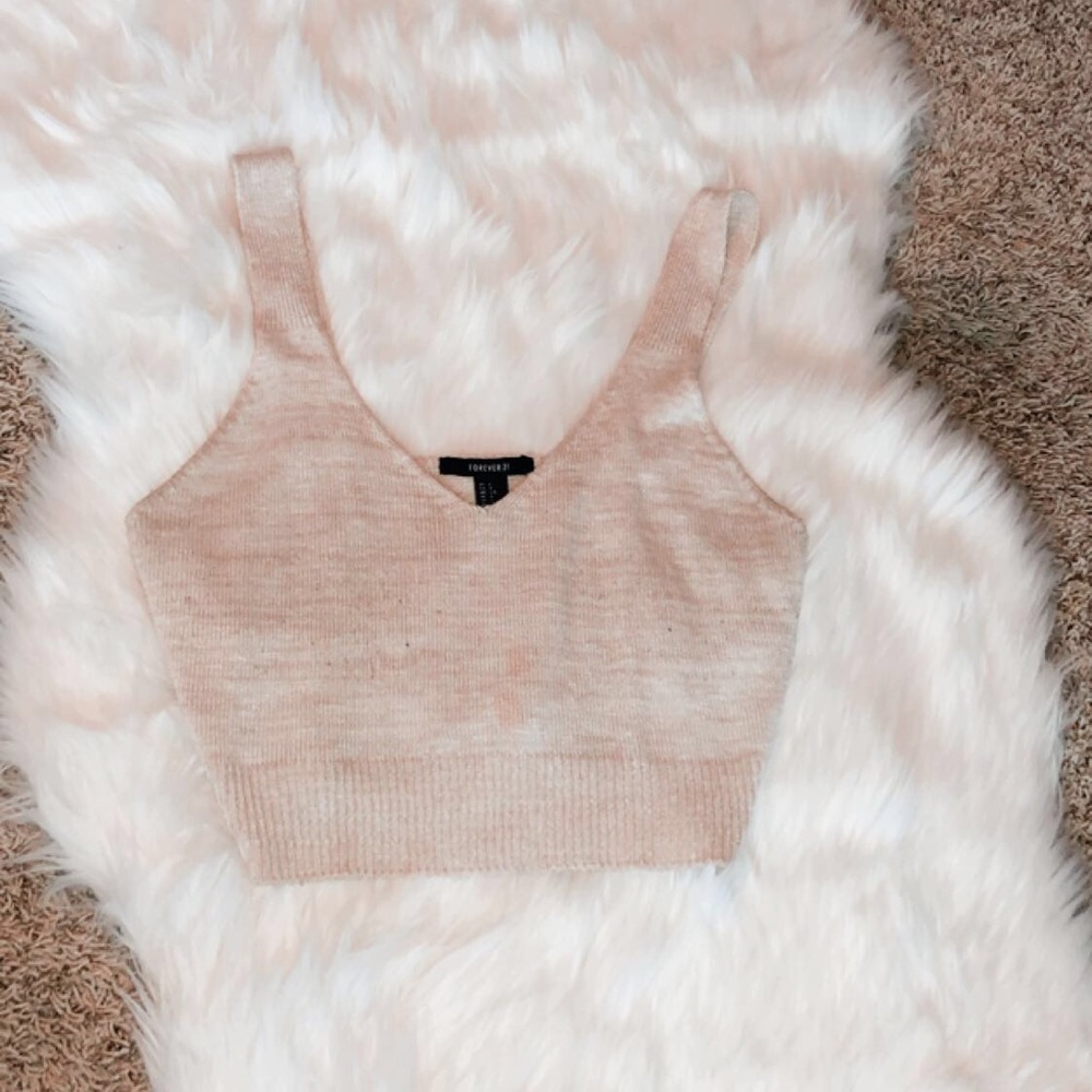 Beige Crop Top